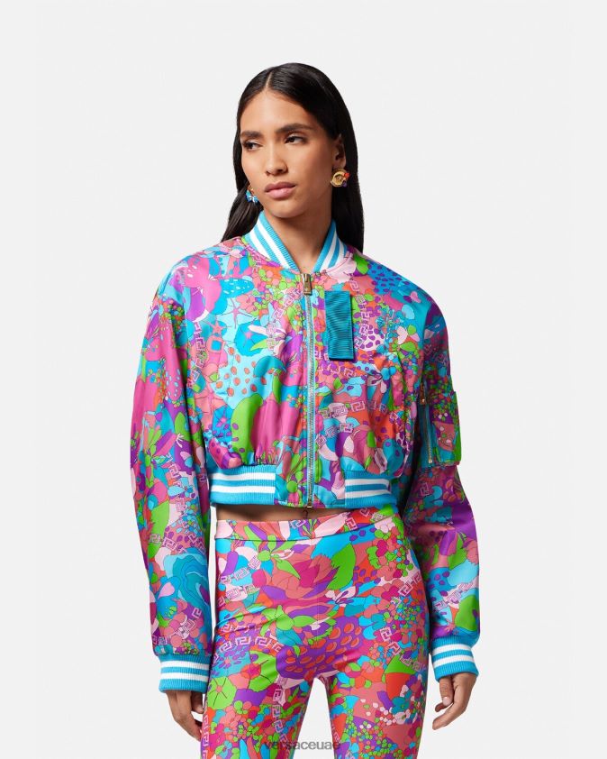 نحيف سترة بومبر صيفية زهرية Versace لون واحد 0FVD2J79 ملابس