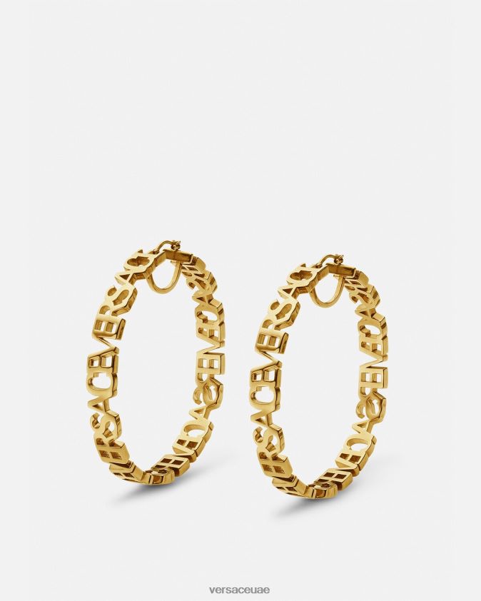 نحيف أقراط حلقية بشعار الماركة Versace ذهب 0FVD2J803 مُكَمِّلات