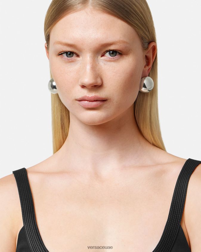 نحيف أقراط البلاط المجال Versace فضة 0FVD2J808 مُكَمِّلات