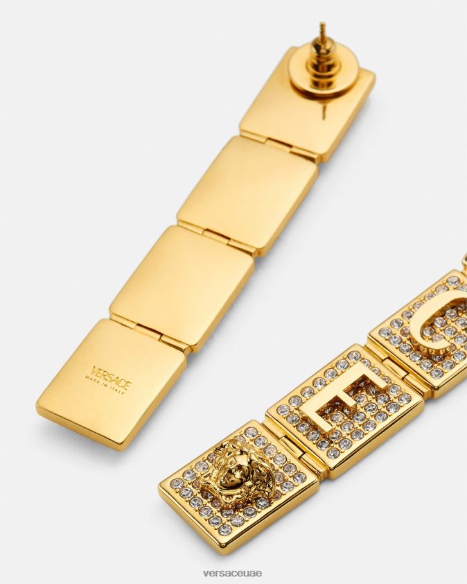 نحيف أقراط بلاط الكريستال Versace ذهب 0FVD2J809 مُكَمِّلات