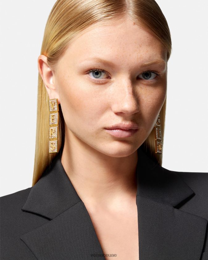 نحيف أقراط بلاط الكريستال Versace ذهب 0FVD2J809 مُكَمِّلات