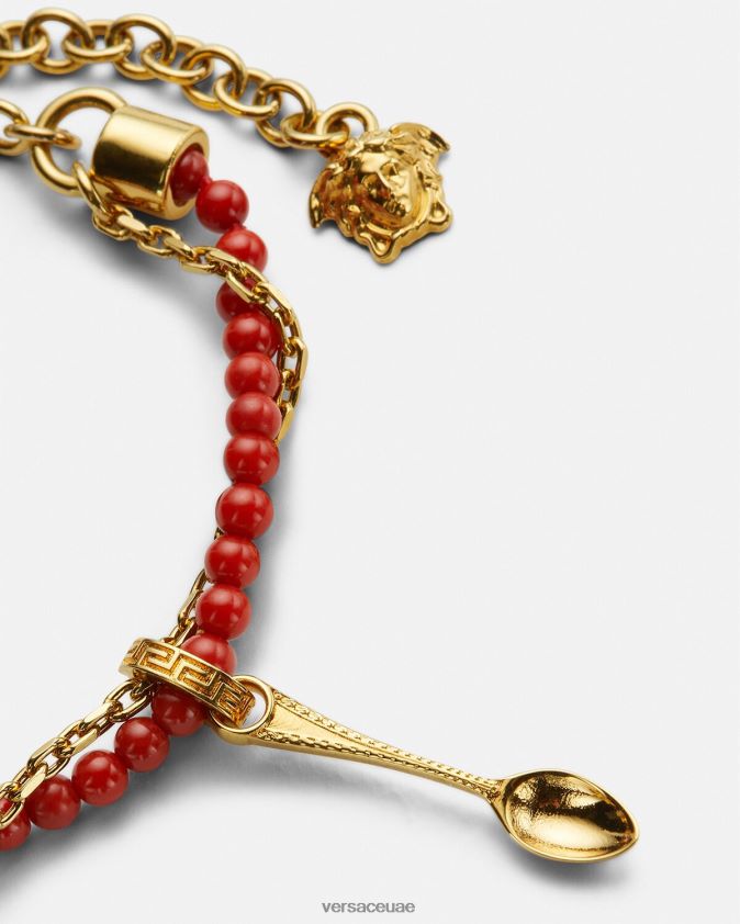 نحيف ميدوسا السكاكين سوار مطرز Versace الذهب الأحمر 0FVD2J820 مُكَمِّلات