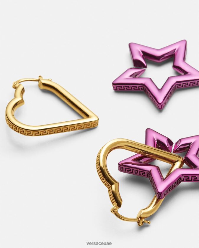 نحيف أقراط هوب سلسلة غير تقليدي Versace الذهب والفوشيه 0FVD2J830 مُكَمِّلات