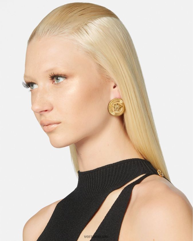 نحيف أقراط ميدوسا بيجي Versace ذهب 0FVD2J845 مُكَمِّلات