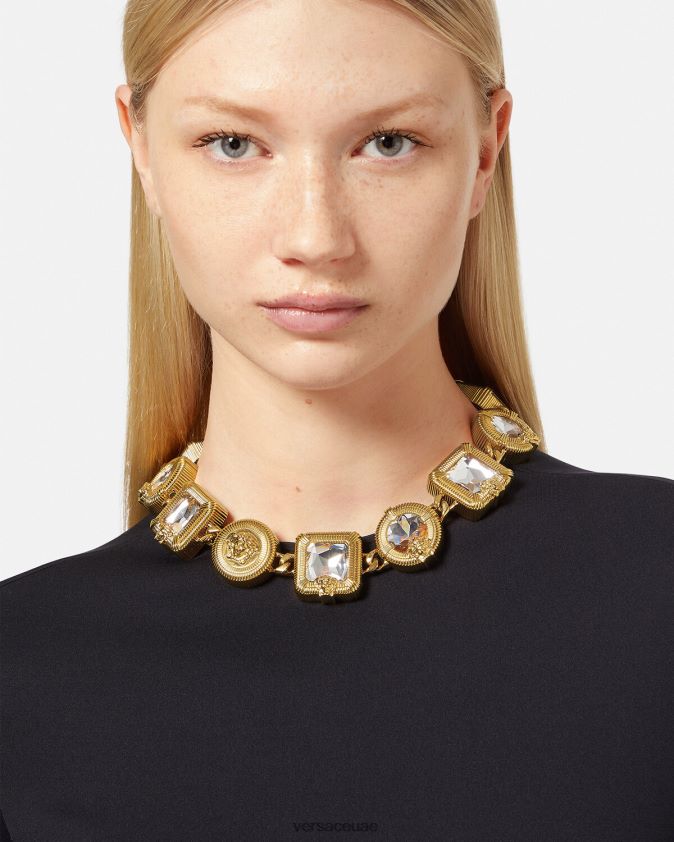 نحيف ميدوسا بيجي قلادة الكريستال Versace ذهب 0FVD2J847 مُكَمِّلات