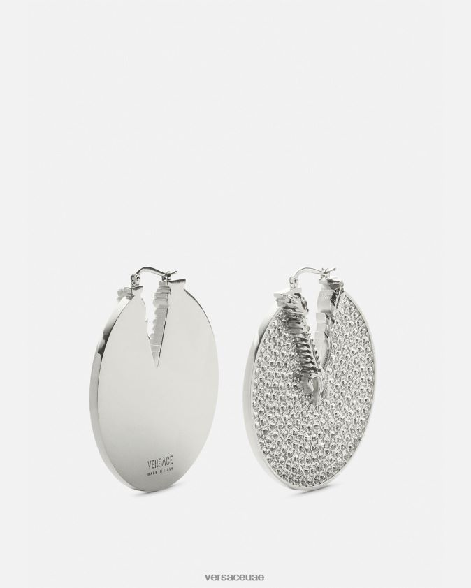 نحيف أقراط كريستال فيرتوس Versace فضة 0FVD2J856 مُكَمِّلات