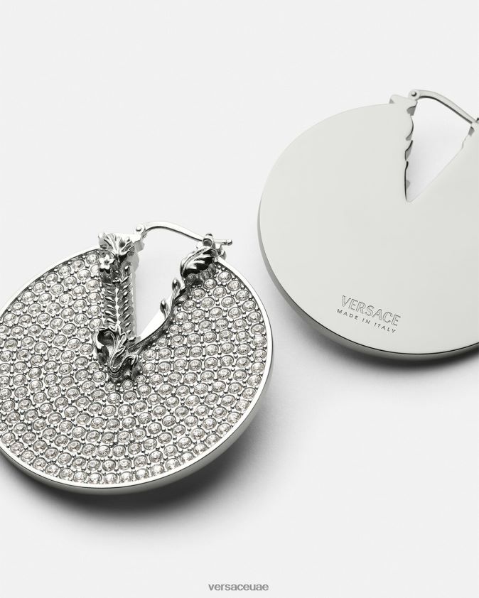 نحيف أقراط كريستال فيرتوس Versace فضة 0FVD2J856 مُكَمِّلات