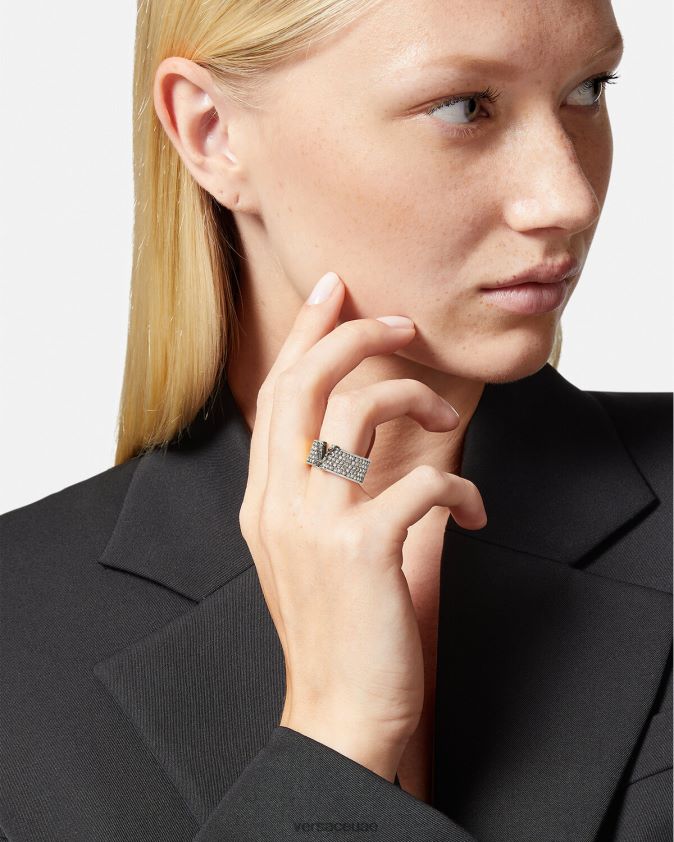 نحيف خاتم كريستال فيرتوس Versace فضة 0FVD2J857 مُكَمِّلات
