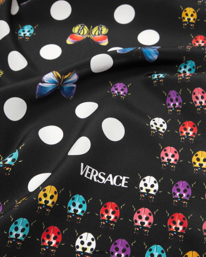 نحيف الفراشات شال حرير Versace مطبعة 0FVD2J864 مُكَمِّلات