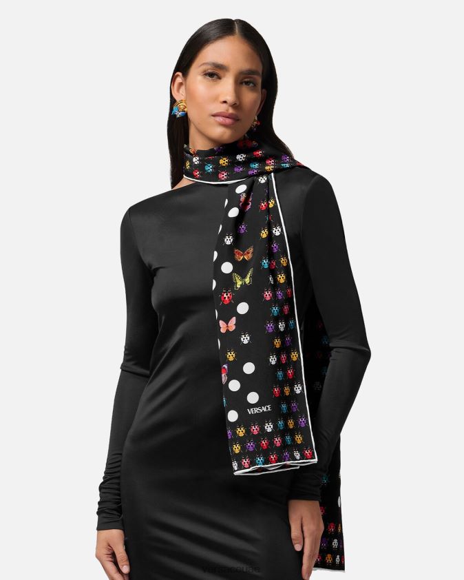 نحيف الفراشات شال حرير Versace مطبعة 0FVD2J864 مُكَمِّلات