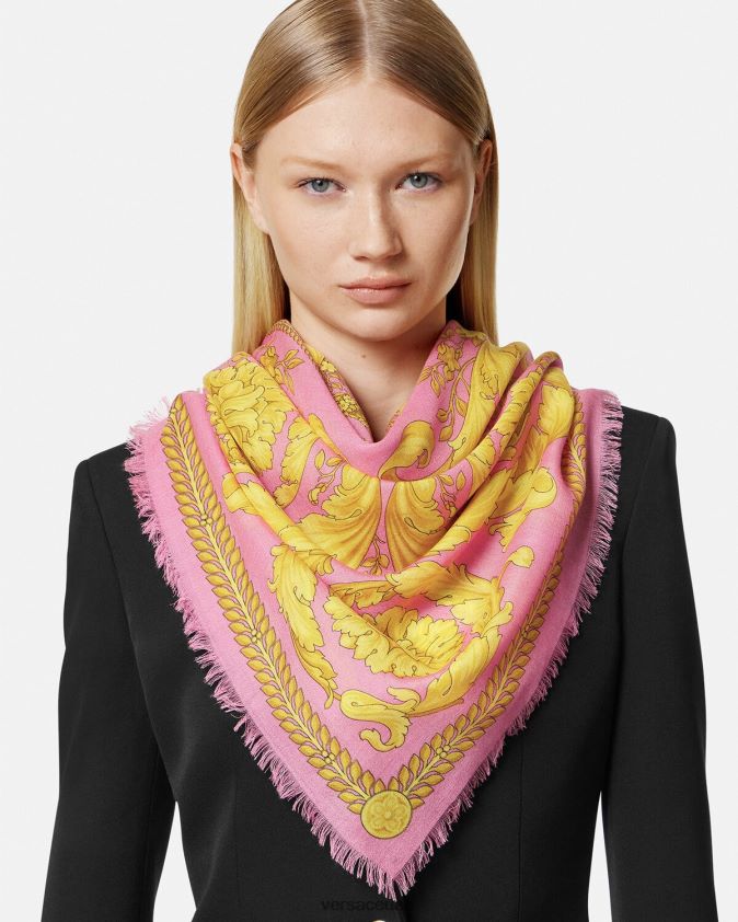 نحيف شال من مزيج الكشمير الباروكي Versace لون القرنفل 0FVD2J887 مُكَمِّلات