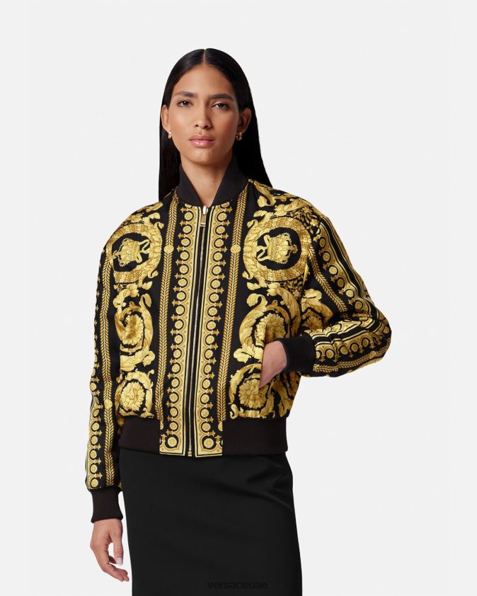 نحيف سترة باروكو بومبر ذات وجهين Versace مطبعة 0FVD2J88 ملابس