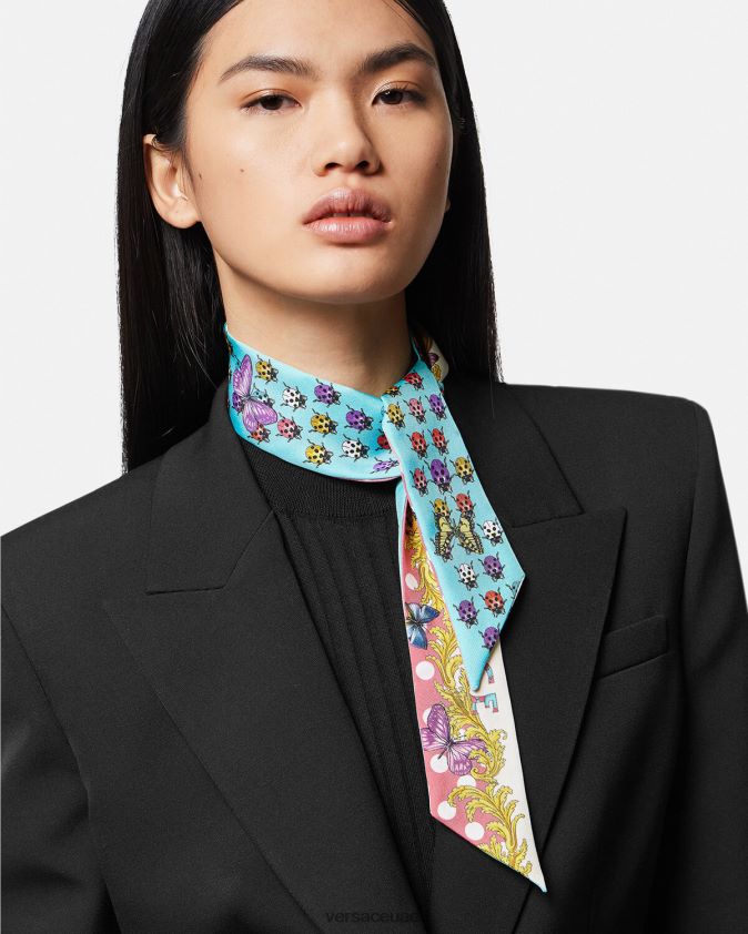 نحيف ربطة عنق وشاح الفراشات Versace مطبعة 0FVD2J893 مُكَمِّلات