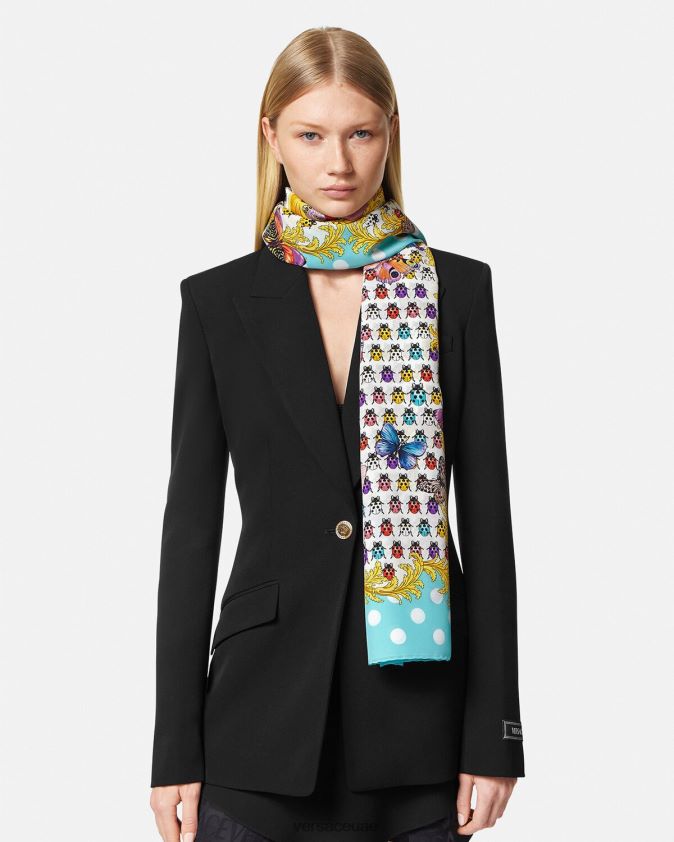 نحيف وشاح حرير الفراشات Versace مطبعة 0FVD2J894 مُكَمِّلات