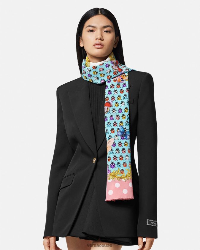 نحيف وشاح حرير الفراشات Versace مطبعة 0FVD2J895 مُكَمِّلات