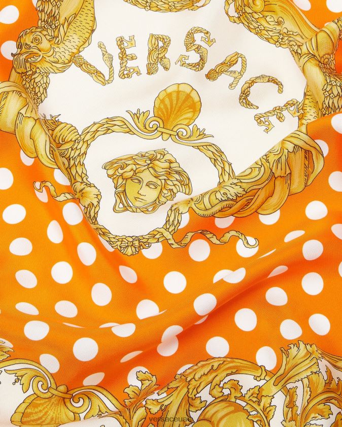 نحيف صدف باروكي وشاح حريري كبير Versace مطبعة 0FVD2J899 مُكَمِّلات