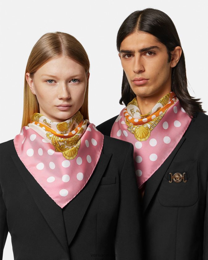 نحيف صدف باروكي وشاح حريري كبير Versace مطبعة 0FVD2J899 مُكَمِّلات