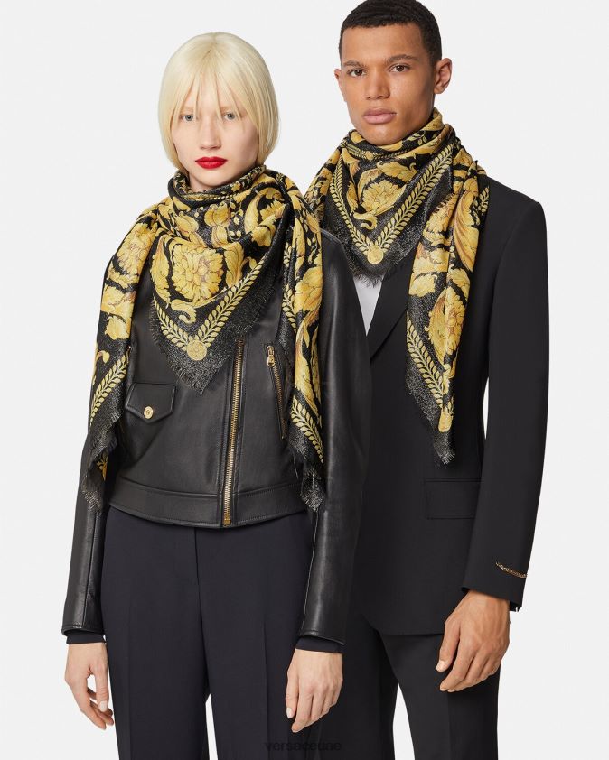 نحيف شال باروكو مهدب Versace مطبعة 0FVD2J901 مُكَمِّلات