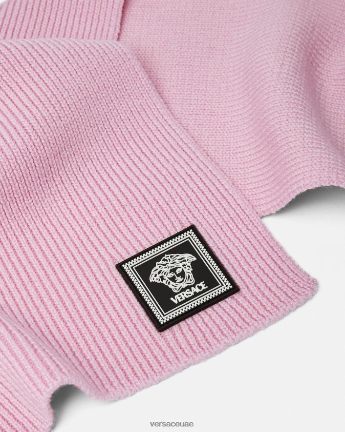 نحيف وشاح مضلع من صوف ميدوسا Versace وردي فاتح 0FVD2J904 مُكَمِّلات