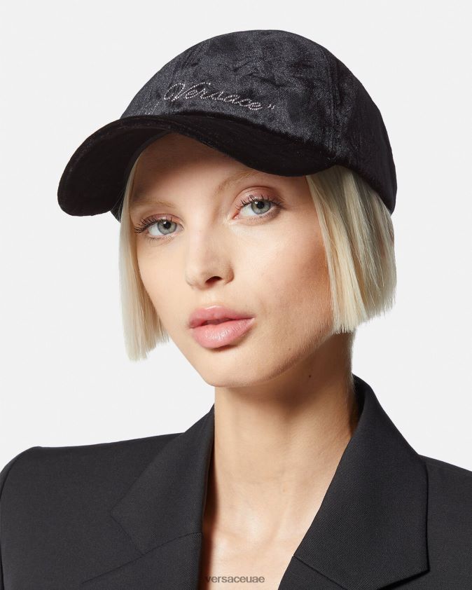 نحيف قبعة بيسبول مخملية Versace أسود 0FVD2J911 مُكَمِّلات