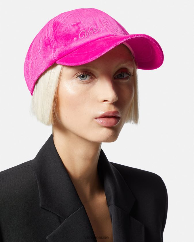 نحيف قبعة بيسبول مخملية Versace ضارب الى الحمرة 0FVD2J912 مُكَمِّلات