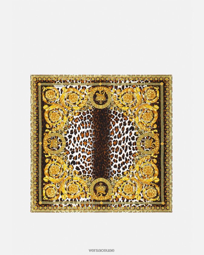 نحيف وشاح حريري كبير من الباروك البري Versace ذهب 0FVD2J917 مُكَمِّلات
