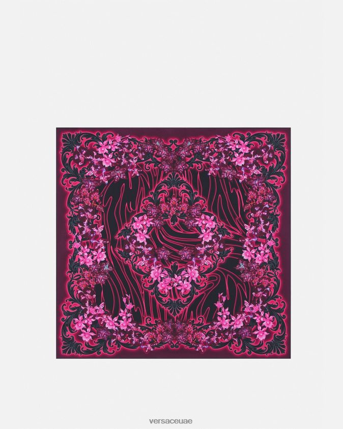 نحيف أوركيد باروكو فولارد حريري كبير Versace الفوشيه والطباعة 0FVD2J918 مُكَمِّلات