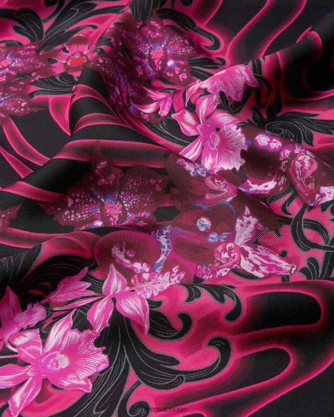 نحيف أوركيد باروكو فولارد حريري كبير Versace الفوشيه والطباعة 0FVD2J918 مُكَمِّلات