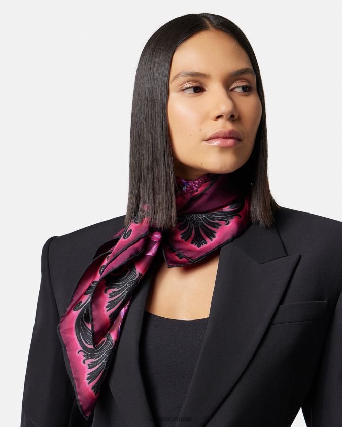 نحيف أوركيد باروكو فولارد حريري كبير Versace الفوشيه والطباعة 0FVD2J918 مُكَمِّلات