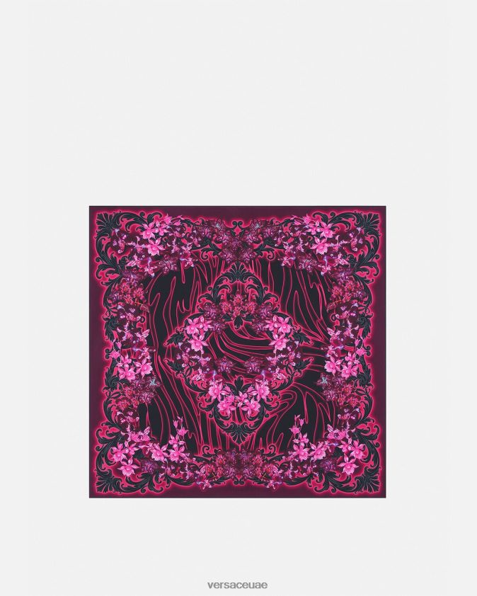 نحيف الأوركيد الباروك فولارد الحرير Versace الفوشيه والطباعة 0FVD2J920 مُكَمِّلات