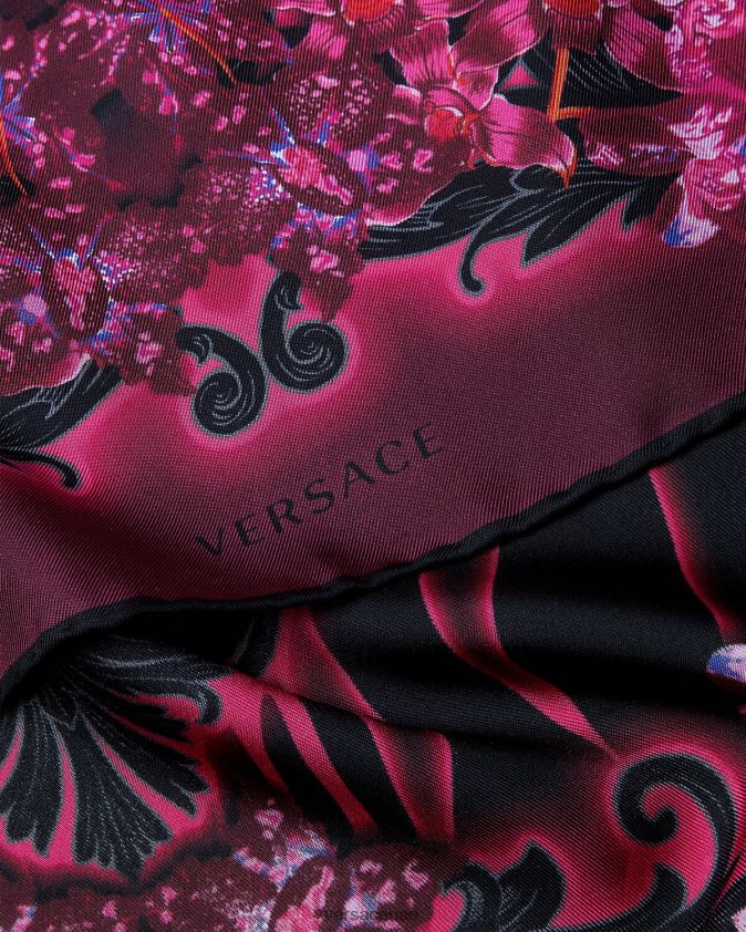 نحيف الأوركيد الباروك فولارد الحرير Versace الفوشيه والطباعة 0FVD2J920 مُكَمِّلات
