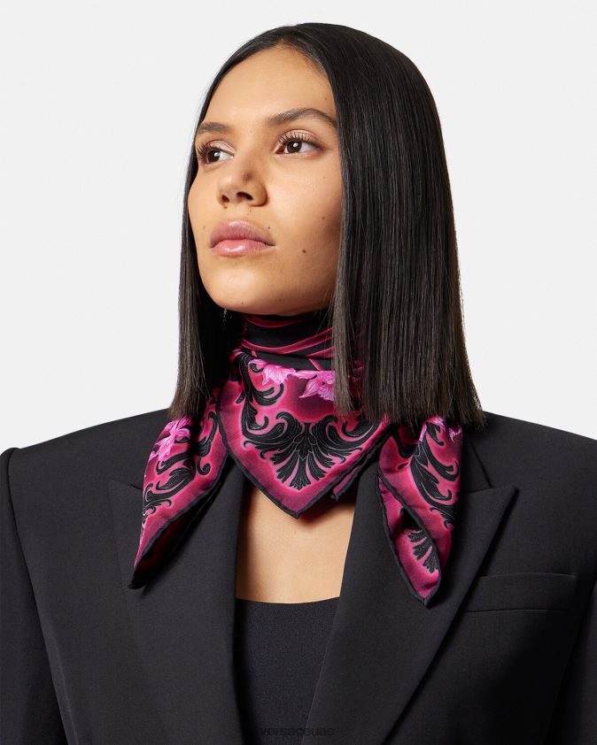 نحيف الأوركيد الباروك فولارد الحرير Versace الفوشيه والطباعة 0FVD2J920 مُكَمِّلات