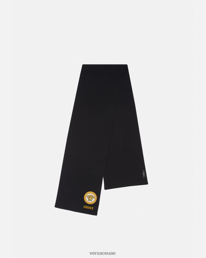 نحيف وشاح منسوج بشعار ميدوسا Versace أسود 0FVD2J927 مُكَمِّلات
