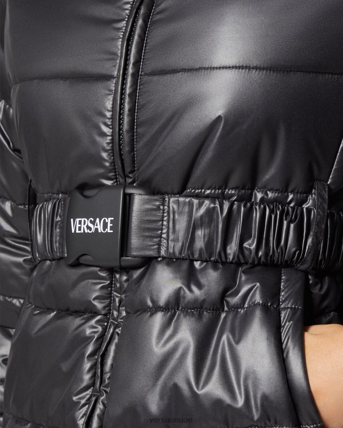 نحيف سترة منتفخة بشعار الماركة Versace أسود 0FVD2J94 ملابس