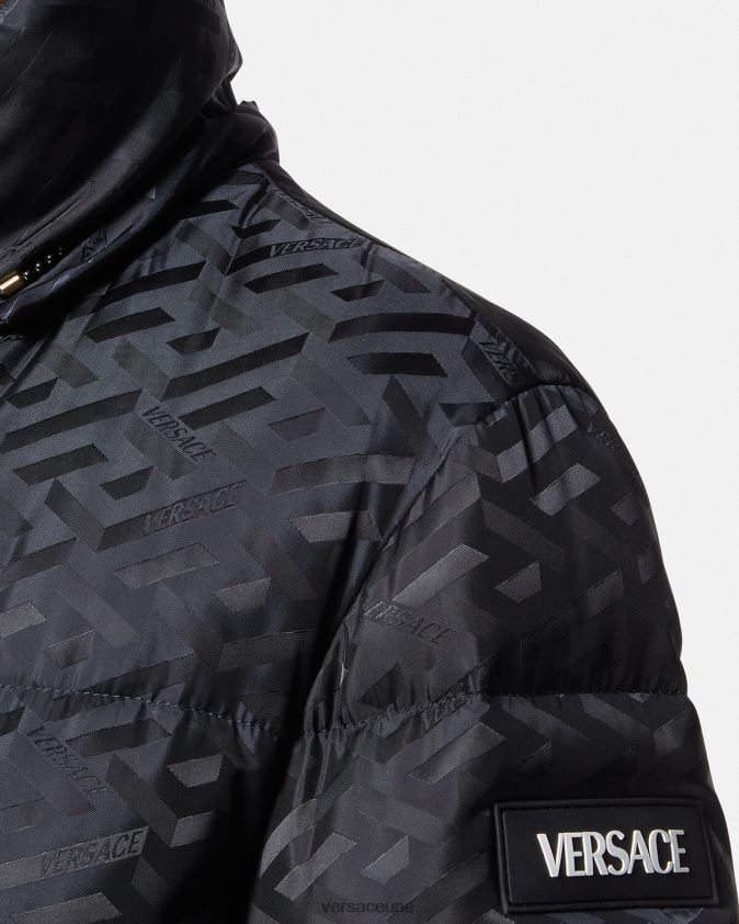 نحيف سترة منتفخة من لا غريكا Versace أسود 0FVD2J95 ملابس