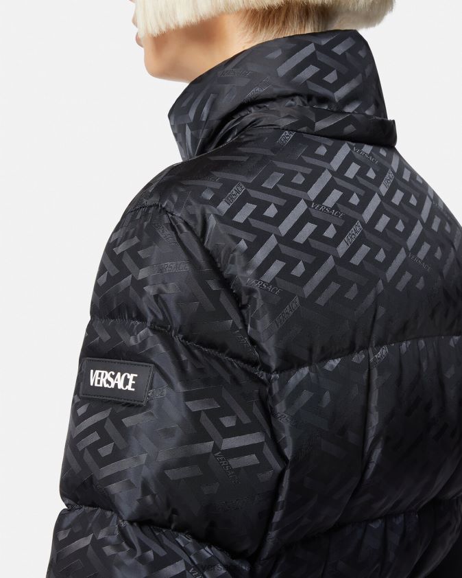 نحيف سترة منتفخة من لا غريكا Versace أسود 0FVD2J95 ملابس