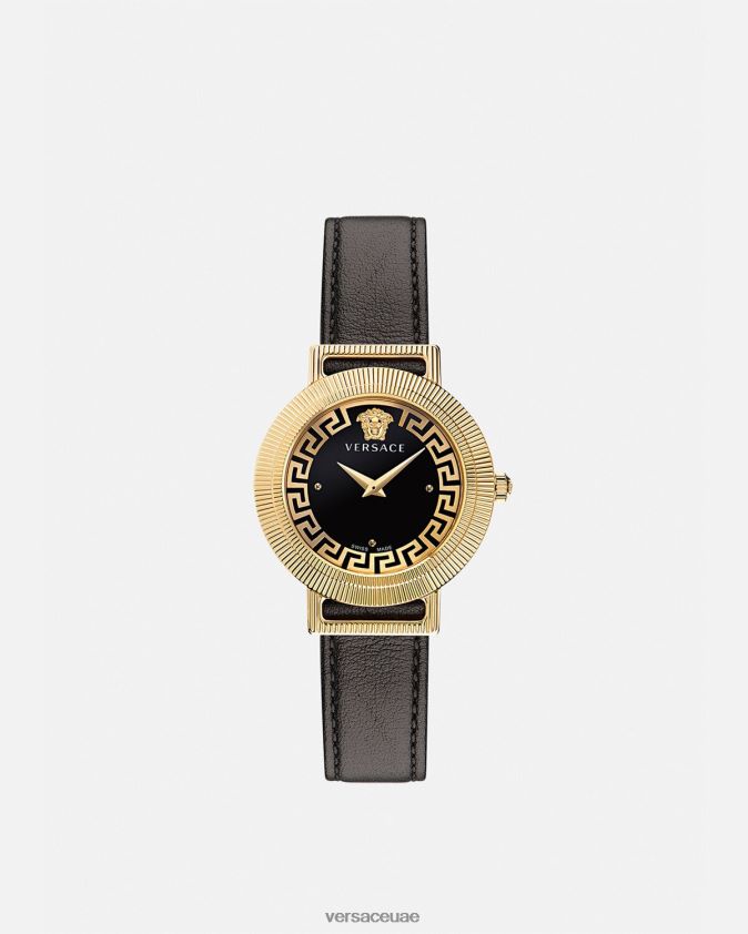 نحيف ساعة يونانية أنيقة Versace الذهب الأسود 0FVD2J960 مُكَمِّلات