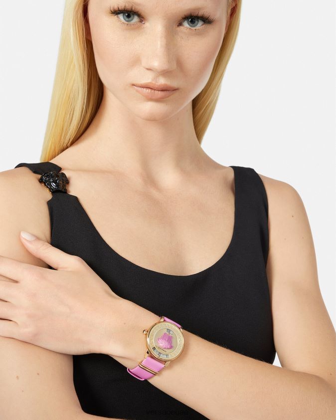 نحيف ساعة ميدوسا أيقونة Versace لون القرنفل 0FVD2J983 مُكَمِّلات