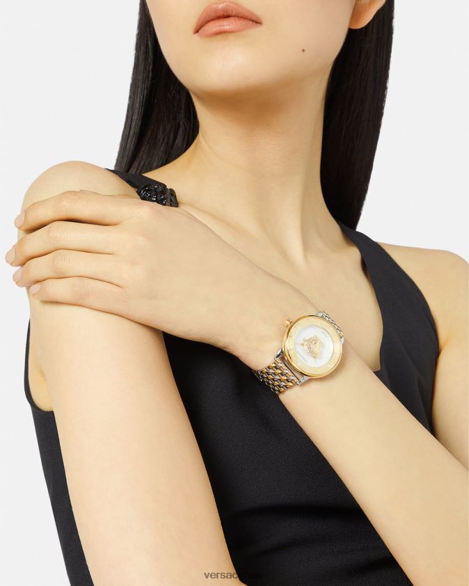 نحيف ساعة لا ميدوسا Versace ذهب فضه 0FVD2J990 مُكَمِّلات