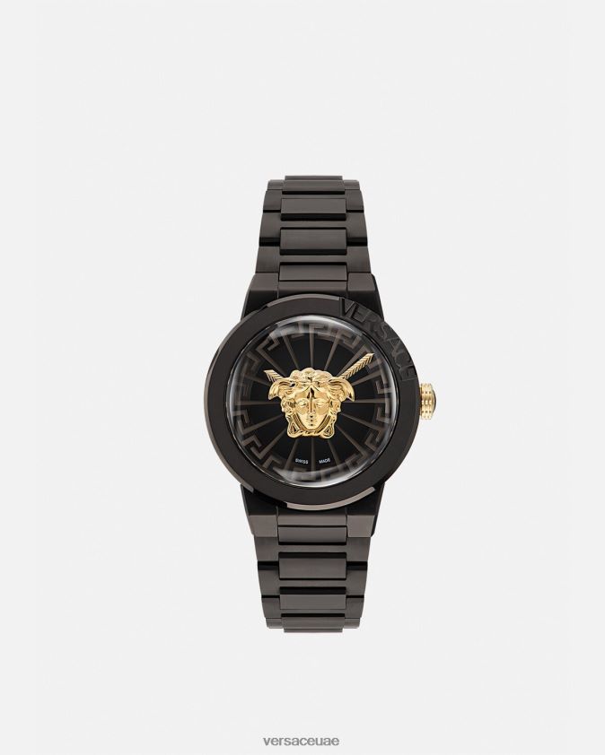 نحيف ساعة ميدوسا اللانهائية Versace أسود 0FVD2J994 مُكَمِّلات
