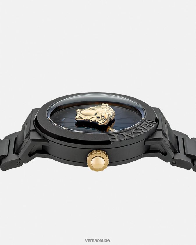 نحيف ساعة ميدوسا اللانهائية Versace أسود 0FVD2J994 مُكَمِّلات