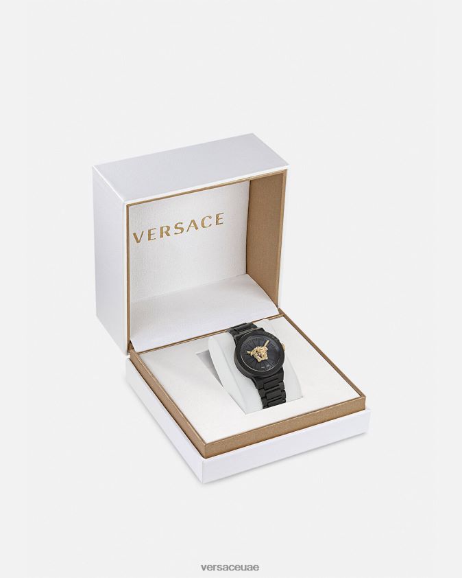نحيف ساعة ميدوسا اللانهائية Versace أسود 0FVD2J994 مُكَمِّلات