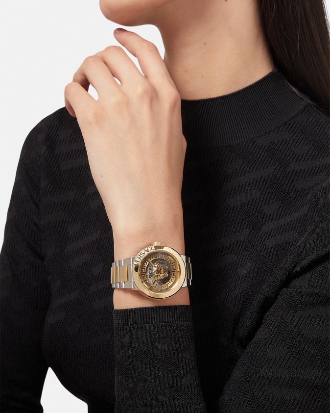 نحيف ساعة ميدوسا إنفينيت الهيكل العظمي Versace pnul 0FVD2J975 مُكَمِّلات