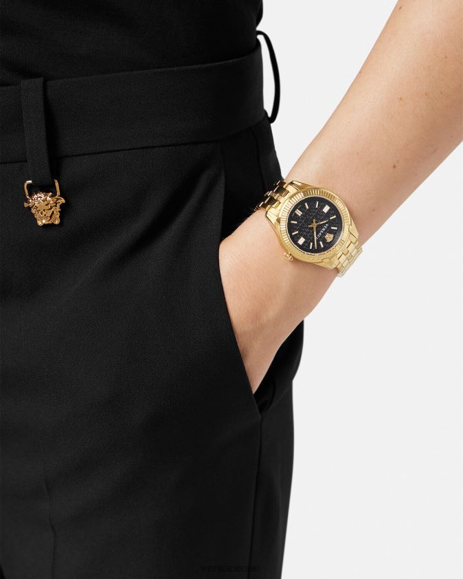 نحيف ساعة سيدة بالتوقيت اليوناني Versace pnul 0FVD2J987 مُكَمِّلات