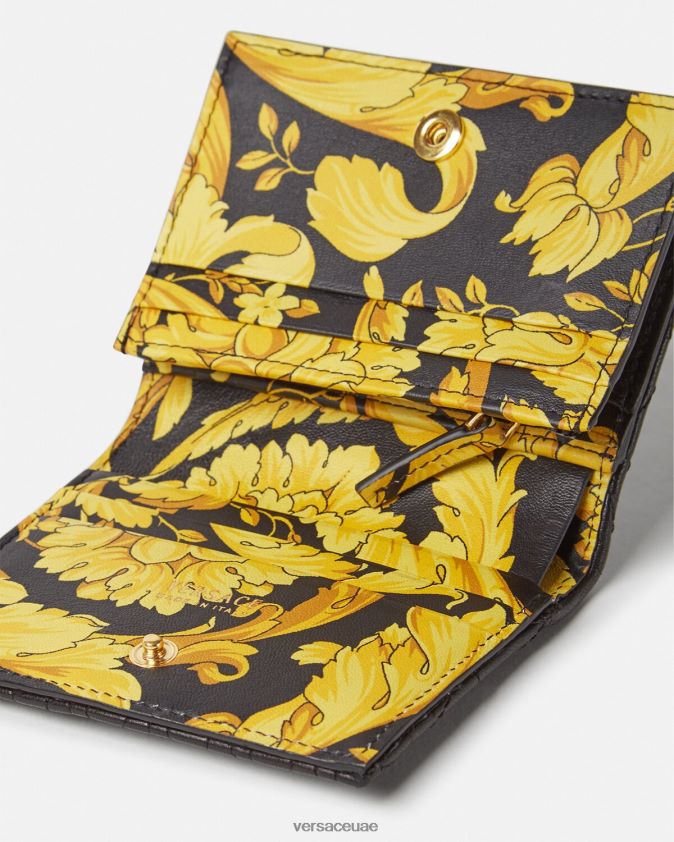 نحيف محفظة Virtus مبطنة ثنائية الطي Versace أسود 0FVD2J577 مُكَمِّلات