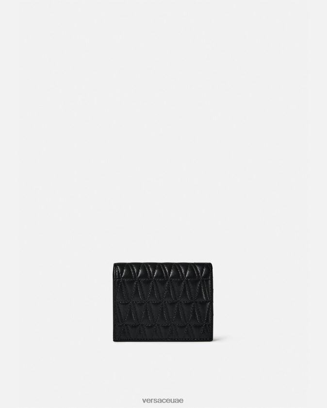 نحيف محفظة Virtus مبطنة ثنائية الطي Versace أسود 0FVD2J577 مُكَمِّلات