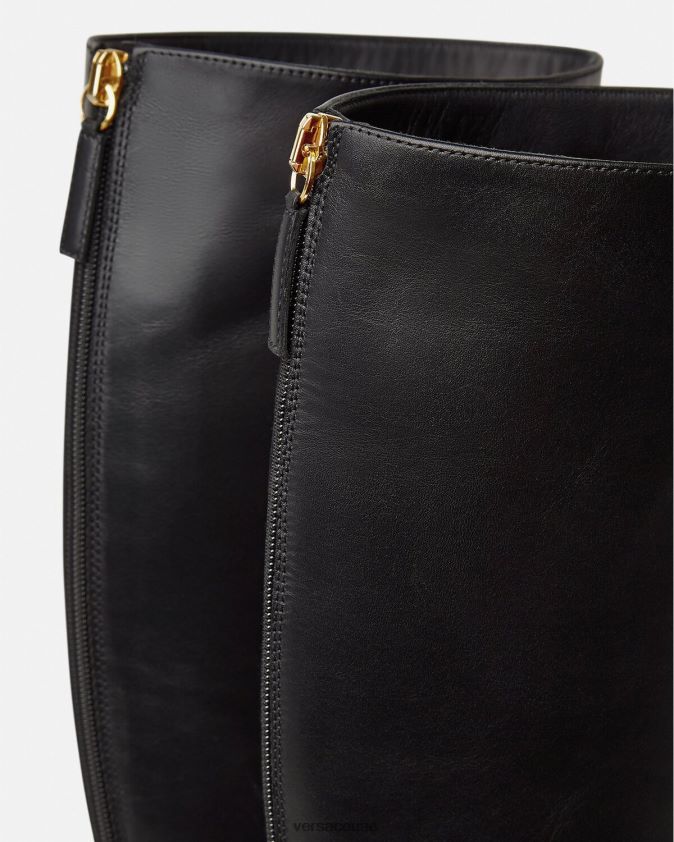 نحيف منصة aevitas أحذية عالية في الركبة Versace أسود 0FVD2J477 حذاء