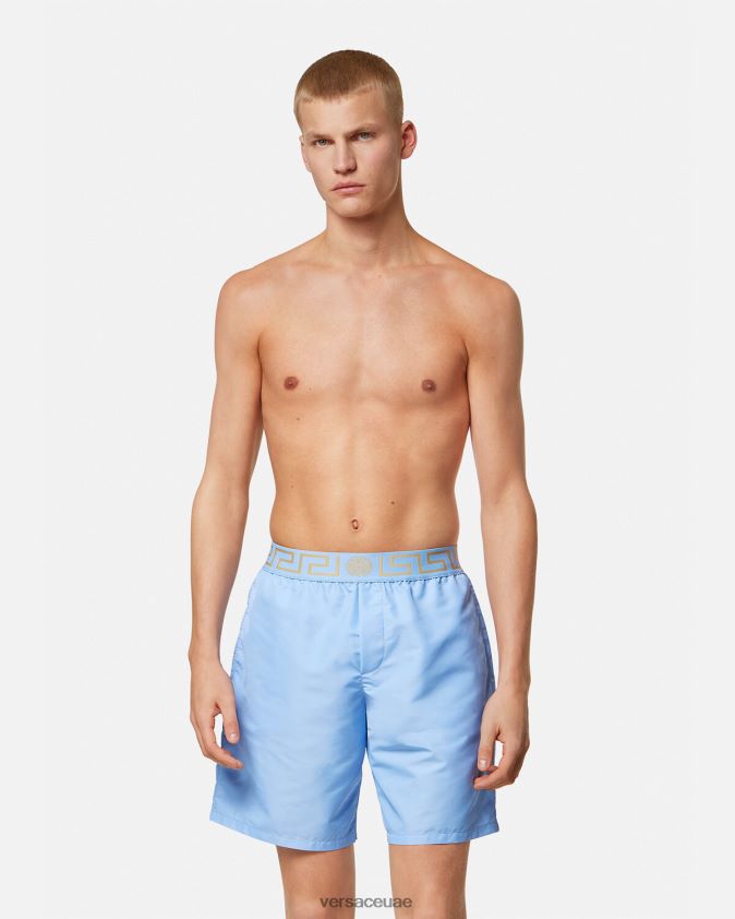 رجال الحدود اليونانية boardshorts Versace أزرق فاتح 0FVD2J1799 الملابس الداخلية وملابس البحر