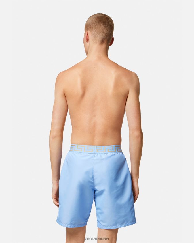 رجال الحدود اليونانية boardshorts Versace أزرق فاتح 0FVD2J1799 الملابس الداخلية وملابس البحر