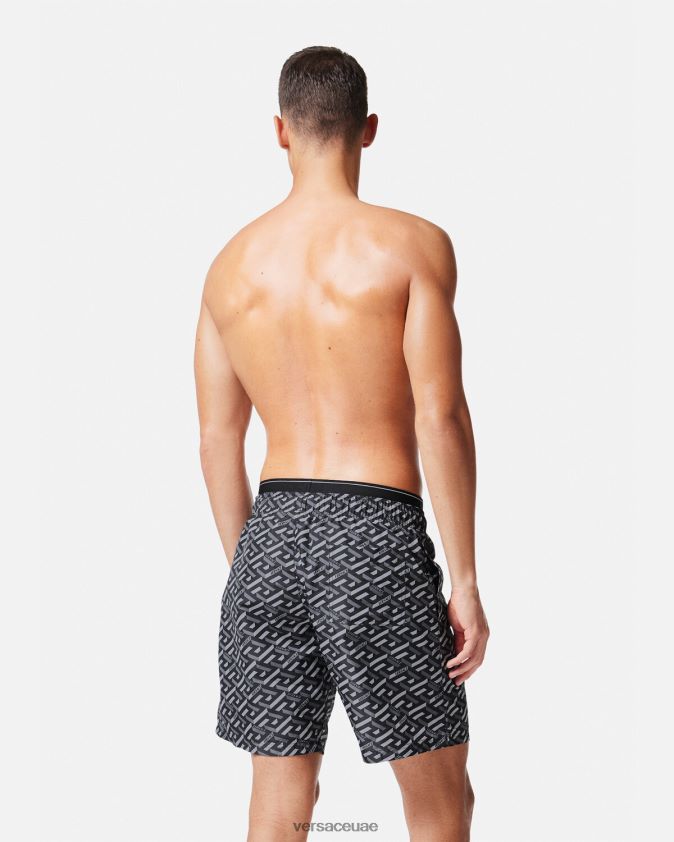 رجال لا اليونان boardshorts Versace أسود اللون الرمادي 0FVD2J1800 الملابس الداخلية وملابس البحر